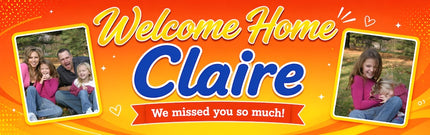 Welcome Home Party Personalised Banner