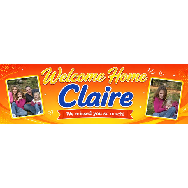 Welcome Home Party Personalised Banner