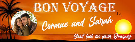 Bon Voayage Personalised Leaving Photo Banner