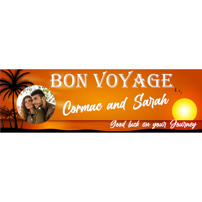 Bon Voayage Personalised Leaving Photo Banner
