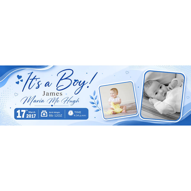 Its A Girl Announcement Personalised Banner