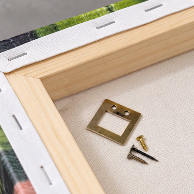 Back of Domore canvas showing hanging fittings