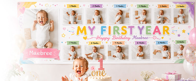 Children's Birthday Photo Banners