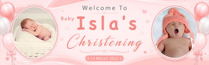 Christening Party Personalised Banner