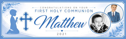 Little First Communion Party Personalised photo Banner