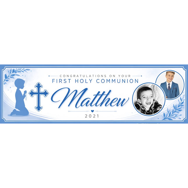 Little First Communion Party Personalised photo Banner