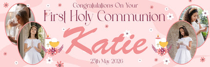 Dreamy First Holy Communion Personalised Photo Banner