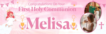 Photo First Holy Communion Party Personalised Banner