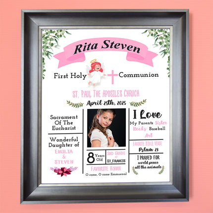 Archangle Personalised First Communion Keepsake Gift Frame