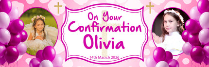 Confirmation Party Personalised Banner With Photos