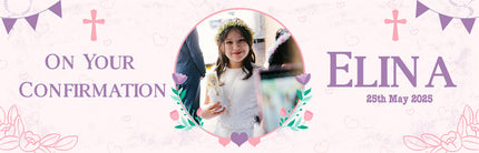 Confirmed in Christ Confirmation Personalised Photo Banner