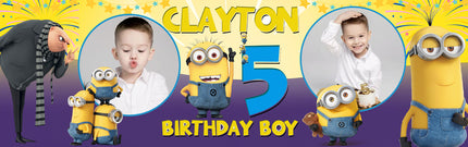 Banana Birthday Chaos – Personalised Minions Birthday Photo Banner