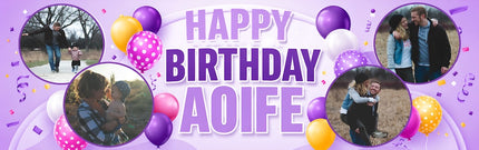 Circle It Up  Birthday Personalised Photo Banner