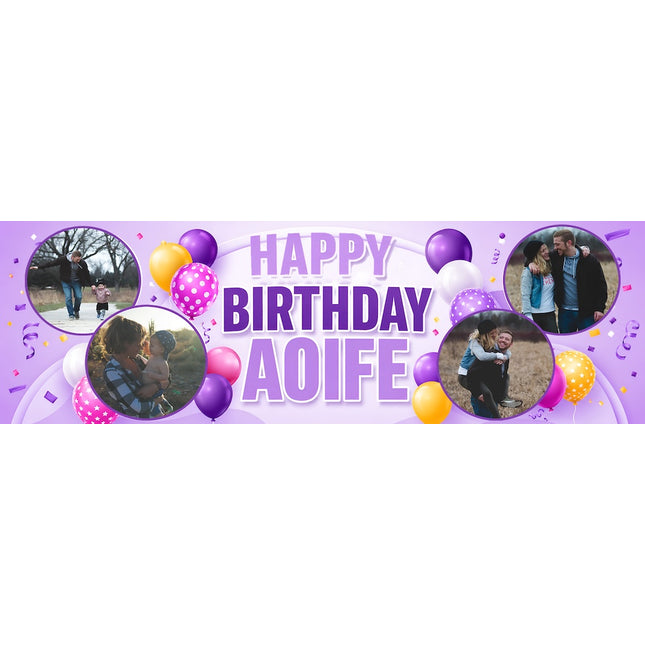Circle It Up  Birthday Personalised Photo Banner