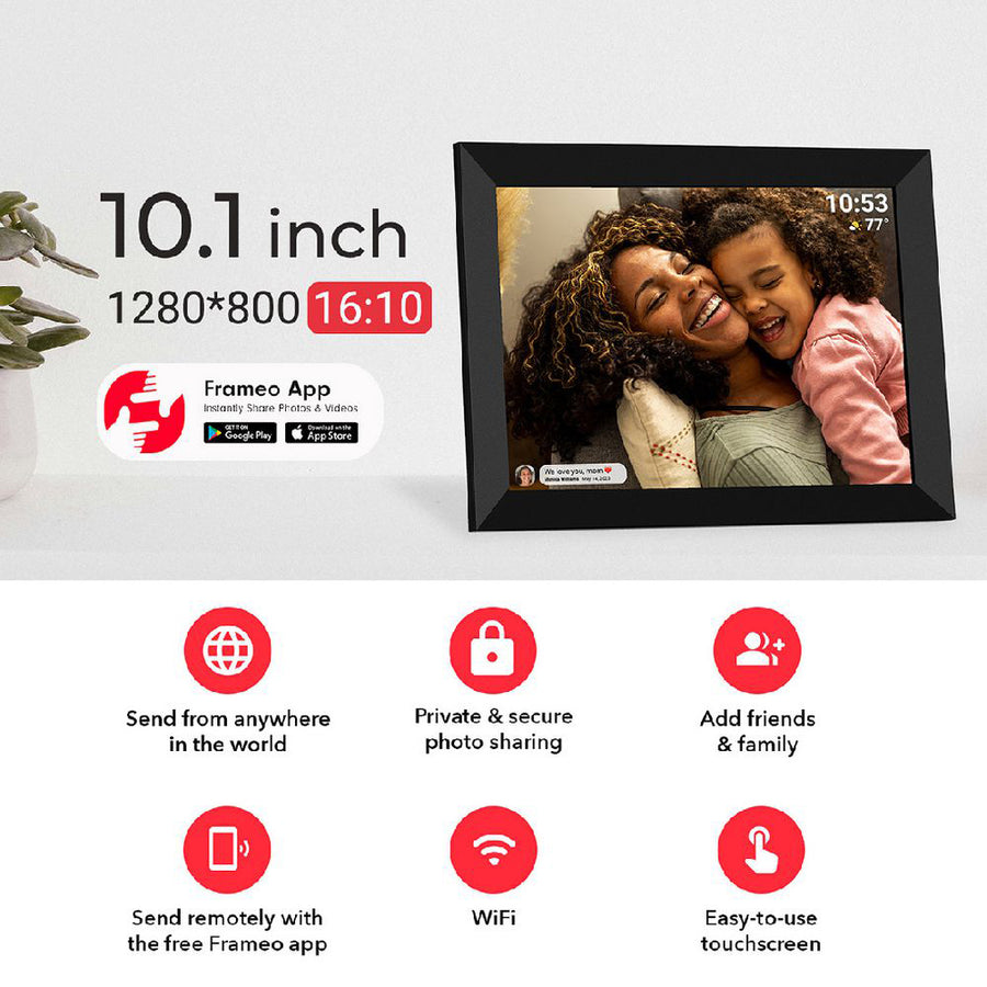 10″ Frameo WiFi Digital Photo Frame Share Life’s Moments Instantly
