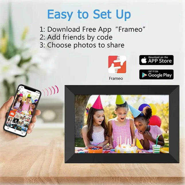 10″ Frameo WiFi Digital Photo Frame Share Life’s Moments Instantly