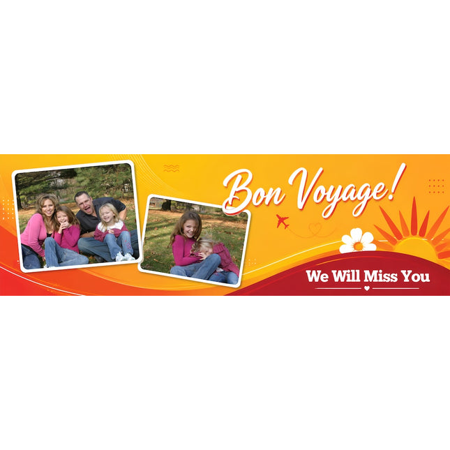 Bon Voyage Leaving Party Personalised Banner