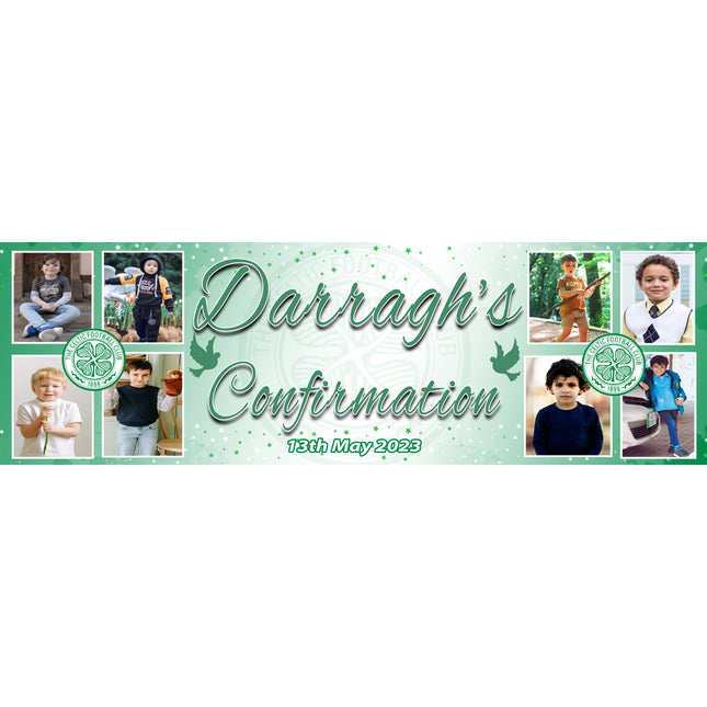 irish confirmation photo banner with photos green