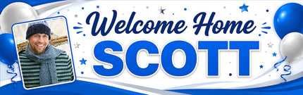 Welcome Home We MISSED YOU  Personalised Photo Banner