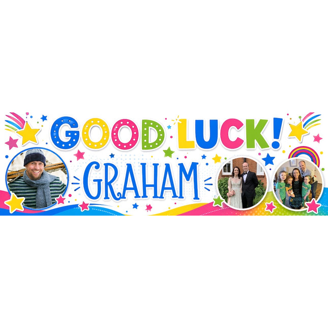 Good Luck Personalised Photo Banner