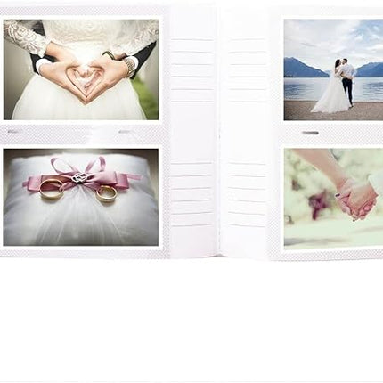 6X4 200 White Satin Wedding Photo Album By Kenro