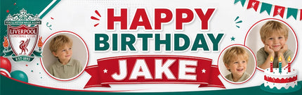 Liverpool FC Birthday Party Personalised Photo Banner