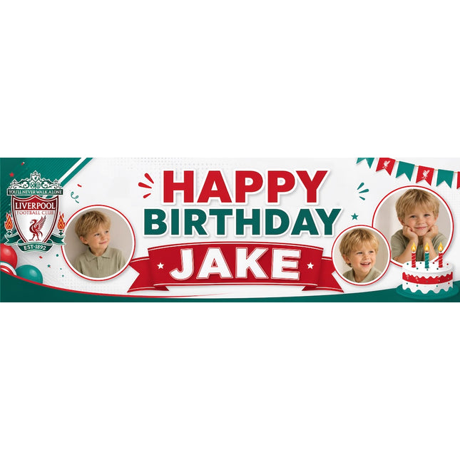 Liverpool FC Birthday Party Personalised Photo Banner