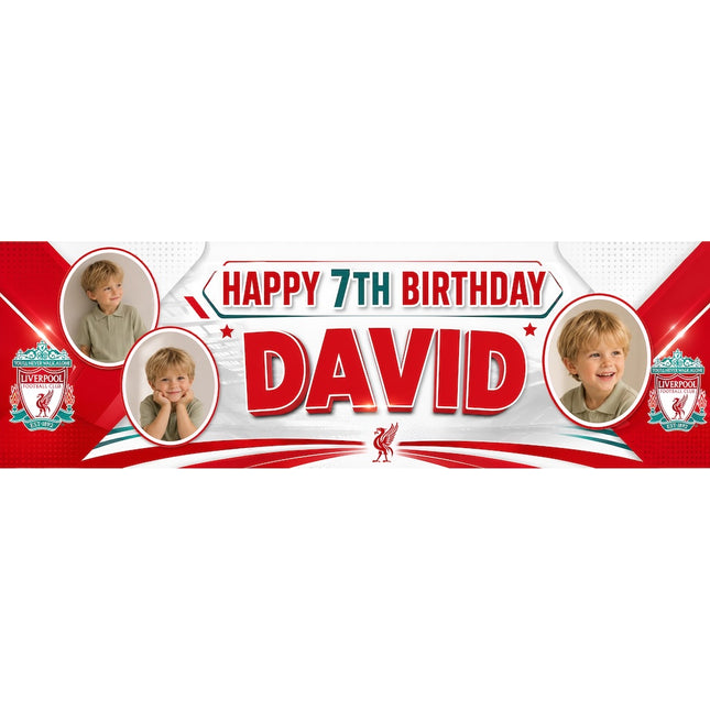 Anfield Stadium Birthday Party Personalised Photo Banner