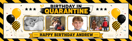 Quarantine Birthday Party In Lockdown Personalised Banner