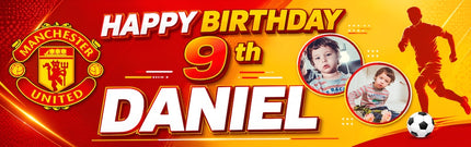 Football Team Birthday Party Personalised Photo Banner