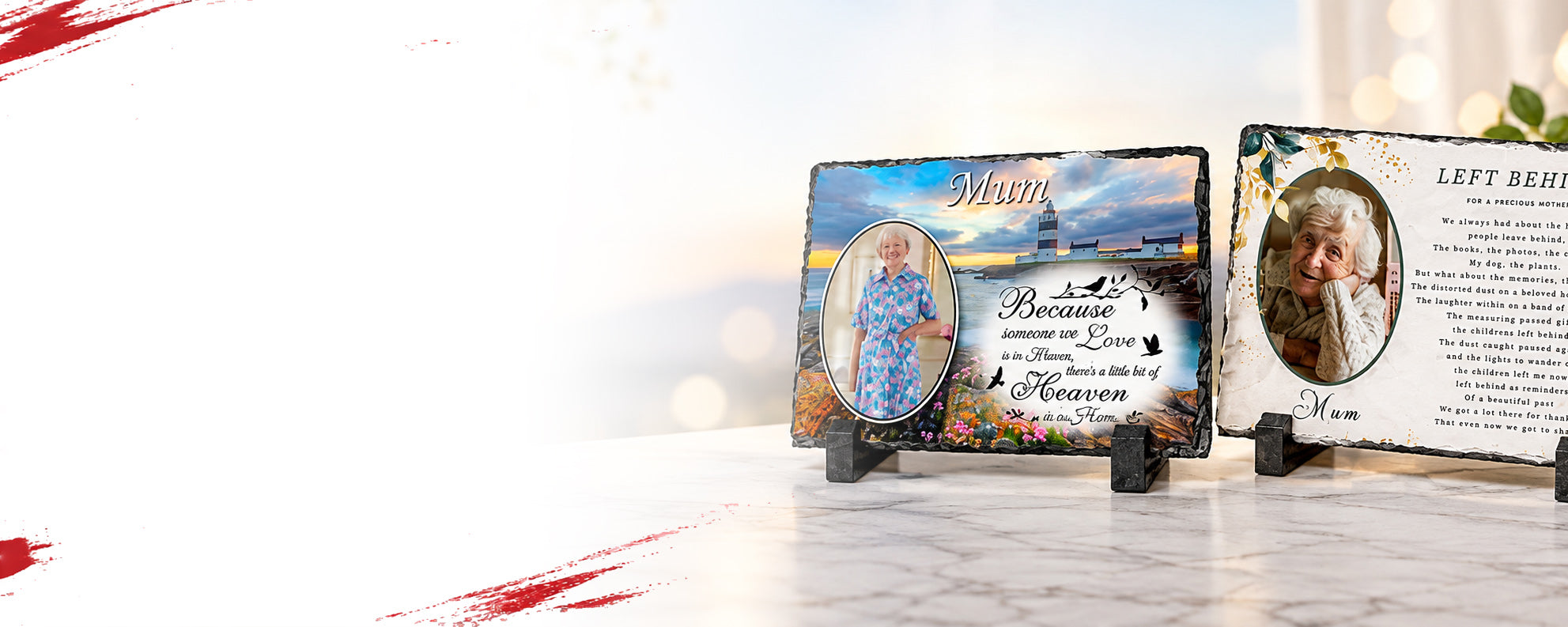 Personalised memorial gifts and photo memorial tributes