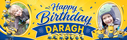 Minions Personalised Photo Birthday Banner