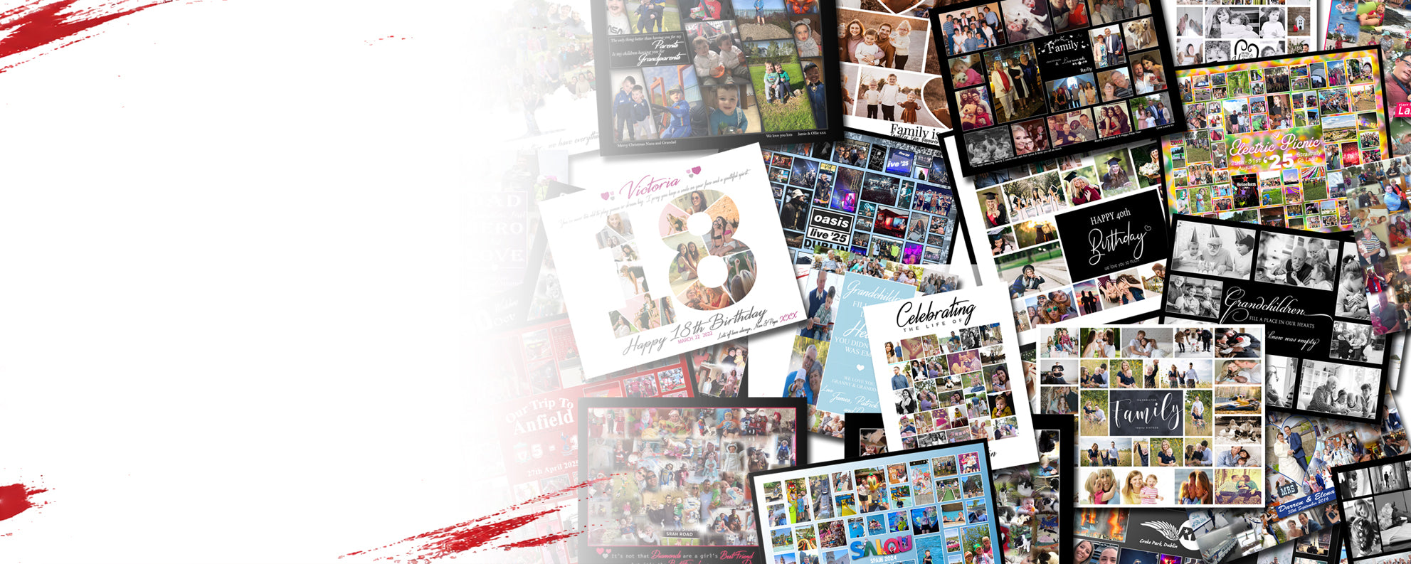 Personalised photo collages made from your favourite photos