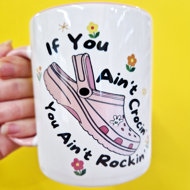 pink crocs mug fun gift in ireland