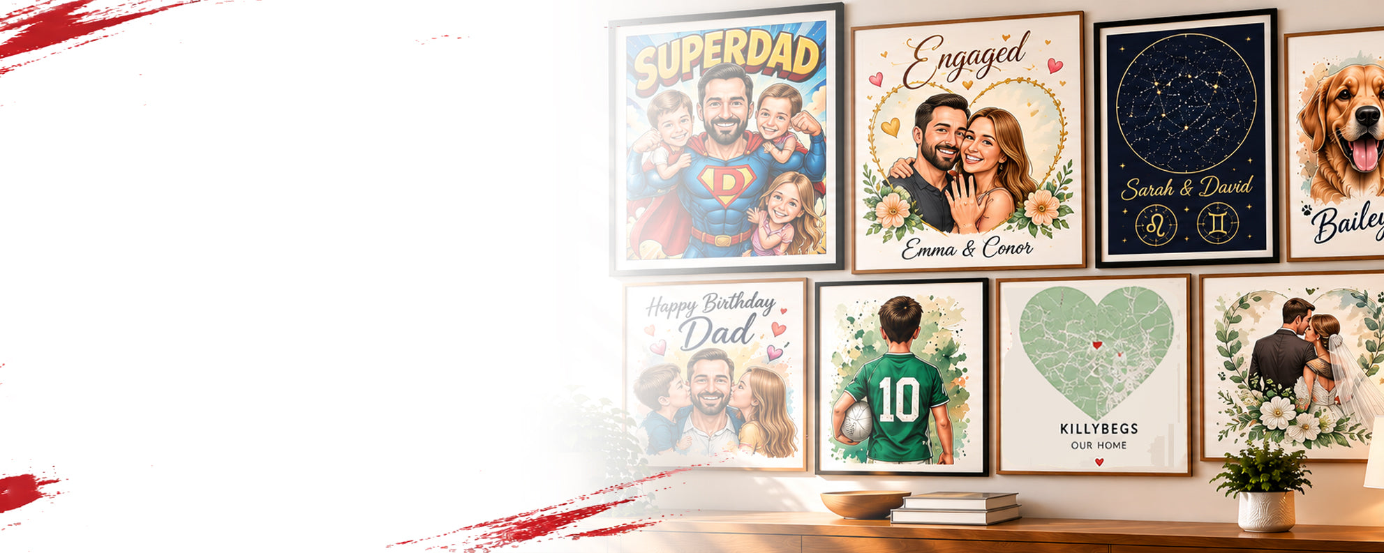 Personalised poster printing, custom wall art and framed poster prints