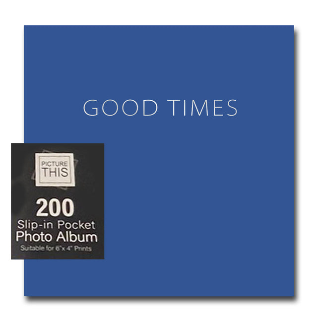 200 6X4  Blue Good Times Traditional Photo Album Domore.ie