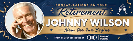 Your Time Is Up Personalised Retirement Banner