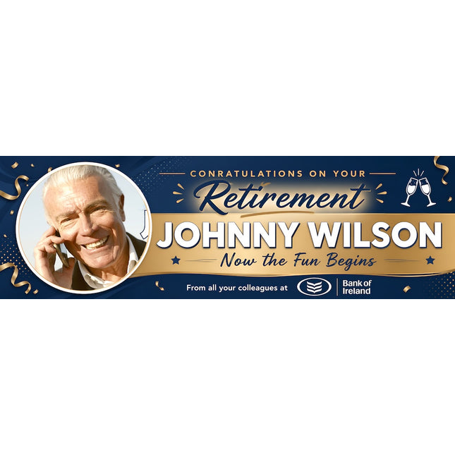 Your Time Is Up Personalised Retirement Banner