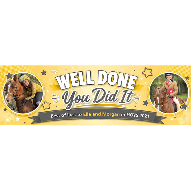 Well Done You Did It  Personalised Photo Banner