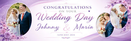 Congratulations Mr & Mrs Personalised Photo Banner