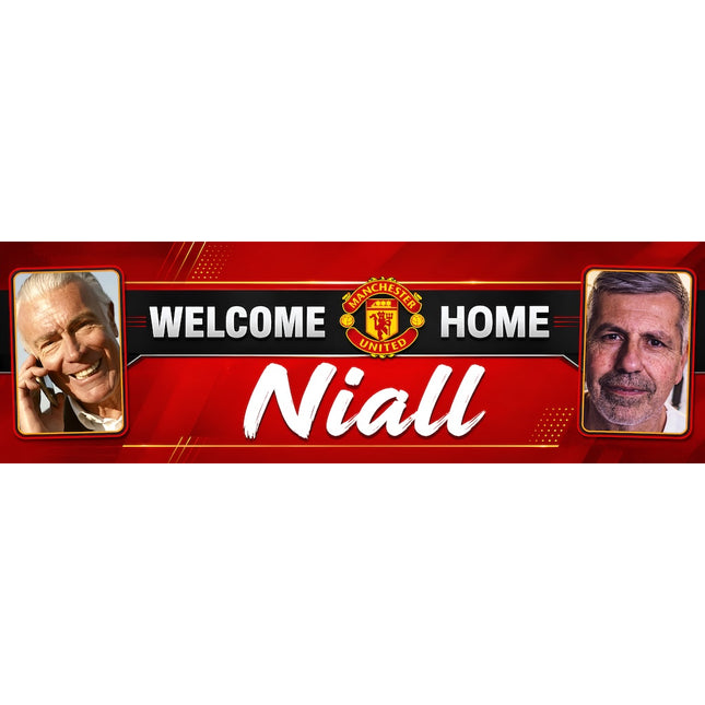 Welcome Home Football Personalised Photo Banner