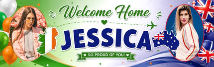 Welcome Home Its Been Too Long Personalised Photo Banner