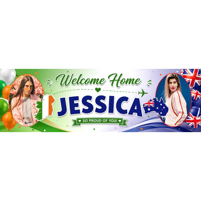 Welcome Home Its Been Too Long Personalised Photo Banner