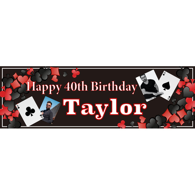 Roll The Dice 21st Birthday Personalised Photo Banner