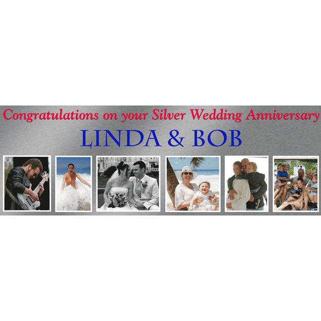 Silver Anniversary 25th Personalised Banner Banner