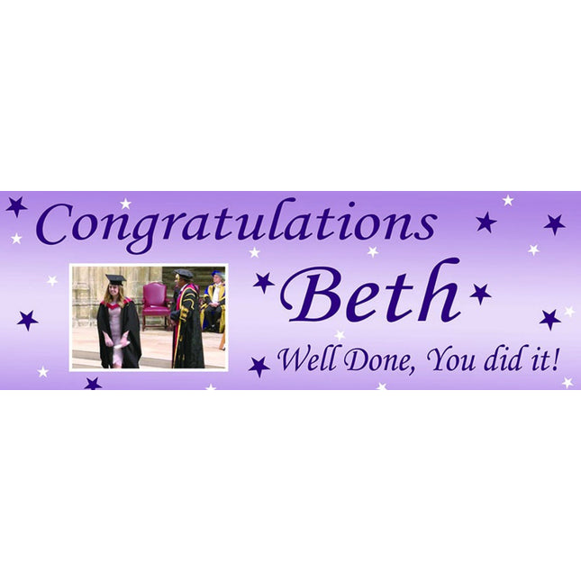 Graduation Party Personalised Photo Banner