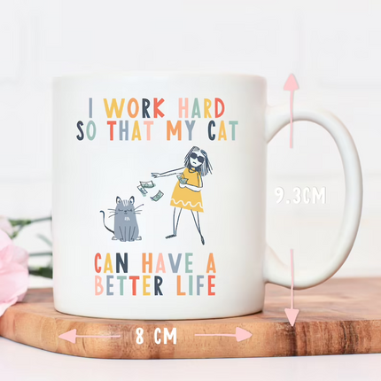 Better Life For Cat -  Animalistic Novelty Mug