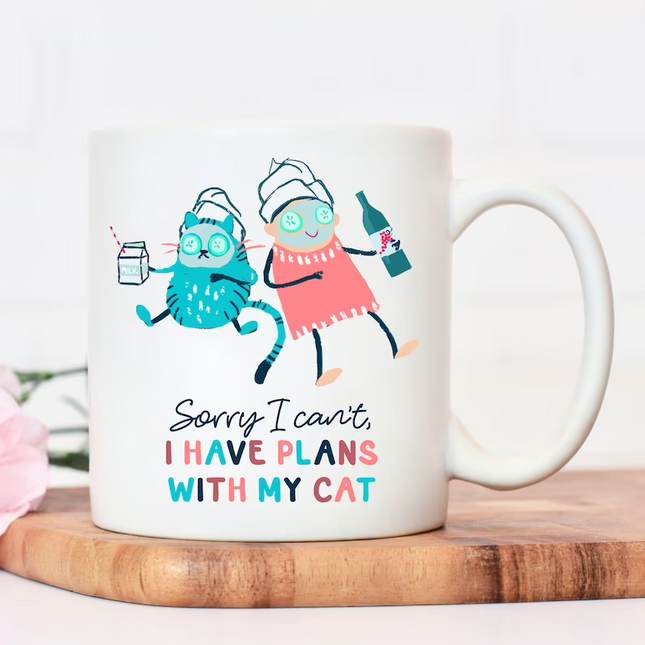 Busy, Plans With My Cat -  Animalistic Novelty Mug
