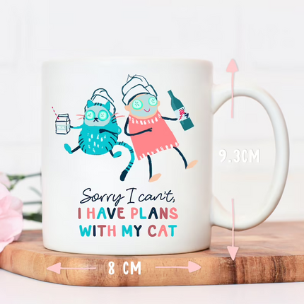 Busy, Plans With My Cat -  Animalistic Novelty Mug