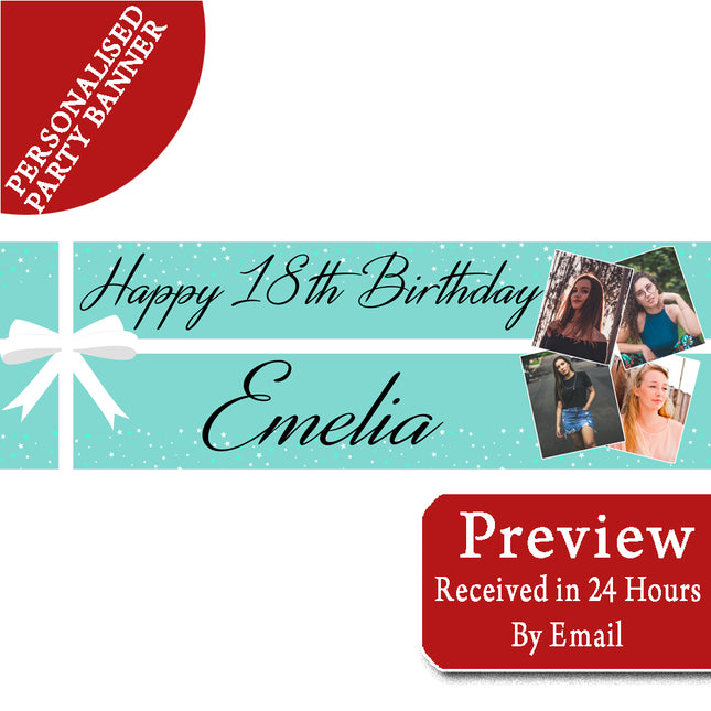 All Wrapped Up 18th Personalised Photo Banner
